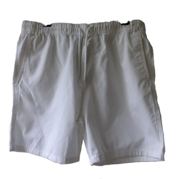 H&M women's white shorts M new with tags 100% cotton elastic & tie waist reg fit - Picture 1 of 12